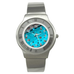 Decorative Dots Pattern Stainless Steel Watch by ValentinaDesign