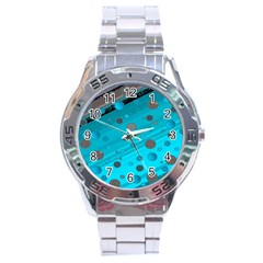 Decorative Dots Pattern Stainless Steel Analogue Watch by ValentinaDesign