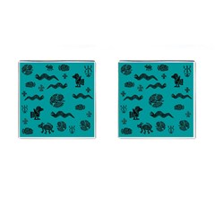 Aztecs Pattern Cufflinks (square) by ValentinaDesign