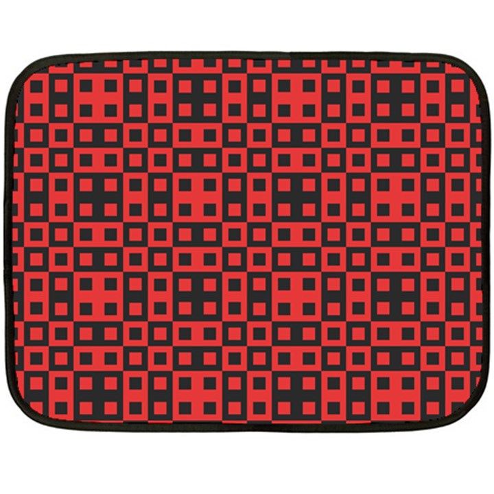 Abstract Background Red Black Double Sided Fleece Blanket (Mini) 