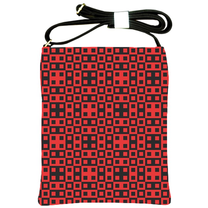 Abstract Background Red Black Shoulder Sling Bags