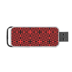 Abstract Background Red Black Portable Usb Flash (two Sides) by Nexatart