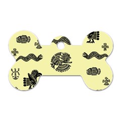 Aztecs pattern Dog Tag Bone (Two Sides)