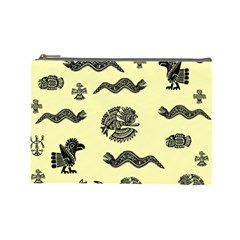 Aztecs pattern Cosmetic Bag (Large) 