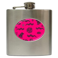 Aztecs Pattern Hip Flask (6 Oz) by ValentinaDesign