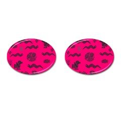 Aztecs Pattern Cufflinks (oval) by ValentinaDesign