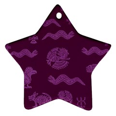 Aztecs Pattern Star Ornament (two Sides) by ValentinaDesign