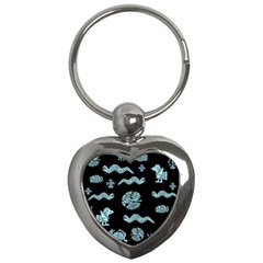 Aztecs Pattern Key Chains (heart)  by ValentinaDesign