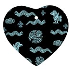 Aztecs pattern Heart Ornament (Two Sides) Front