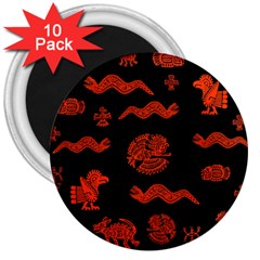 Aztecs Pattern 3  Magnets (10 Pack) 