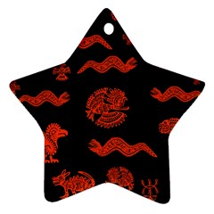 Aztecs Pattern Star Ornament (two Sides)