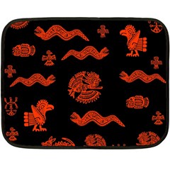 Aztecs Pattern Double Sided Fleece Blanket (mini)  by ValentinaDesign