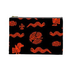 Aztecs Pattern Cosmetic Bag (large) 