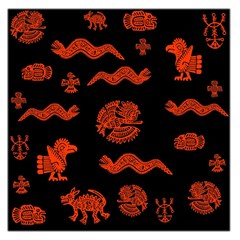 Aztecs Pattern Large Satin Scarf (square)