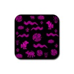 Aztecs pattern Rubber Coaster (Square)  Front