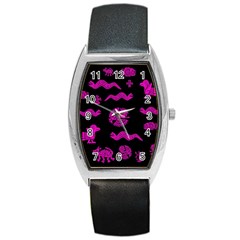 Aztecs Pattern Barrel Style Metal Watch