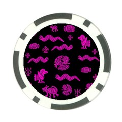 Aztecs Pattern Poker Chip Card Guard