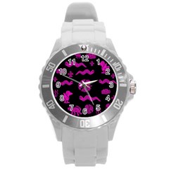 Aztecs Pattern Round Plastic Sport Watch (l)