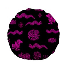 Aztecs Pattern Standard 15  Premium Round Cushions