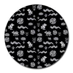 Aztecs Pattern Round Mousepads