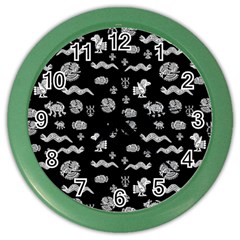 Aztecs Pattern Color Wall Clocks