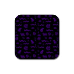 Aztecs Pattern Rubber Coaster (square)  by ValentinaDesign