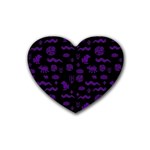 Aztecs pattern Heart Coaster (4 pack)  Front