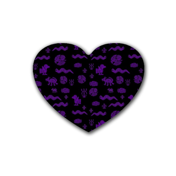 Aztecs pattern Heart Coaster (4 pack) 