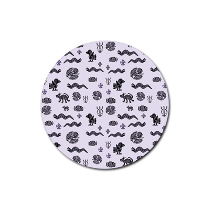 Aztecs pattern Rubber Round Coaster (4 pack) 