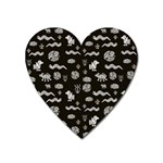 Aztecs pattern Heart Magnet Front