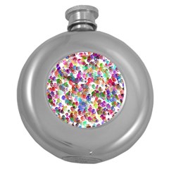 Colorful Spirals On A White Background             Hip Flask (5 Oz) by LalyLauraFLM