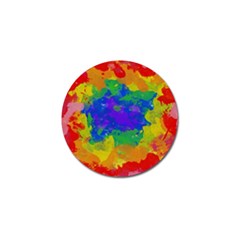 Colorful Paint Texture           Golf Ball Marker by LalyLauraFLM