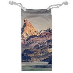 Fitz Roy And Poincenot Mountains Lake View   Patagonia Jewelry Bag by dflcprints