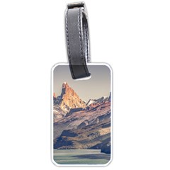 Fitz Roy And Poincenot Mountains Lake View   Patagonia Luggage Tags (one Side)  by dflcprints