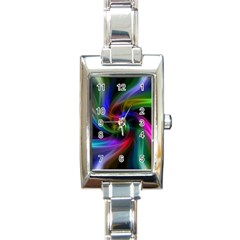 Abstract Art Color Design Lines Rectangle Italian Charm Watch