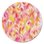 Pretty Painted Pattern Pastel Magnet 5  (Round) Front