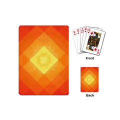 Pattern Retired Background Orange Playing Cards (mini)  by Nexatart