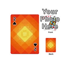 Pattern Retired Background Orange Playing Cards 54 (mini)  by Nexatart