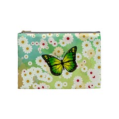 Green Butterfly Cosmetic Bag (medium)  by linceazul