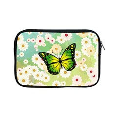 Green Butterfly Apple Ipad Mini Zipper Cases by linceazul