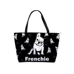 Frenchie Shoulder Handbags by Valentinaart