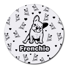 French Bulldog Round Mousepads by Valentinaart