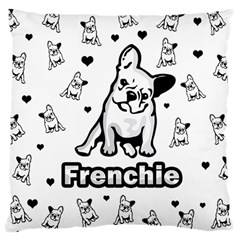 French Bulldog Large Cushion Case (two Sides) by Valentinaart