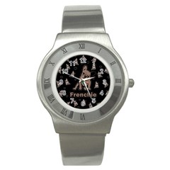 French Bulldog Stainless Steel Watch by Valentinaart