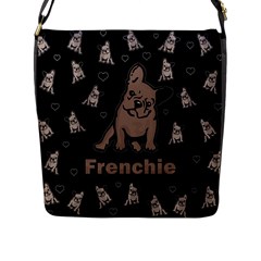 French Bulldog Flap Messenger Bag (l)  by Valentinaart