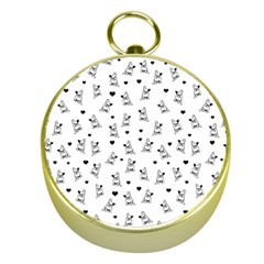 French Bulldog Gold Compasses by Valentinaart