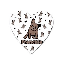 French Bulldog Heart Magnet by Valentinaart