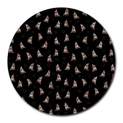 French Bulldog Round Mousepads by Valentinaart