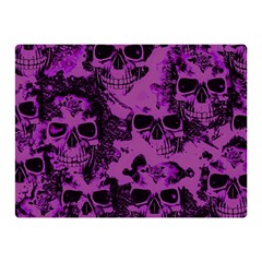 Cloudy Skulls Black Purple Double Sided Flano Blanket (Mini) 