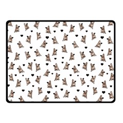 French Bulldog Double Sided Fleece Blanket (small)  by Valentinaart
